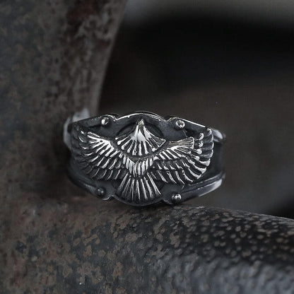 Goshawk Stainless Steel Eagle Ring