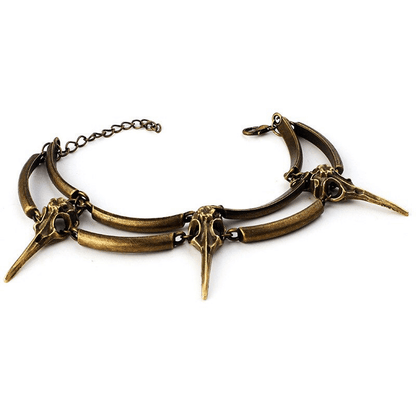 Gothic Crow Skull Bracelet for and / Mystery Witch Bracelets