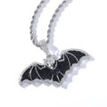 Gothic Zircon Bat Pendant / Punk Rock Motorcycle Jewelry / Pendant for and