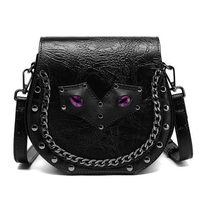 Gothic Bat Eye Pu Leather Punk Crossbody Bag