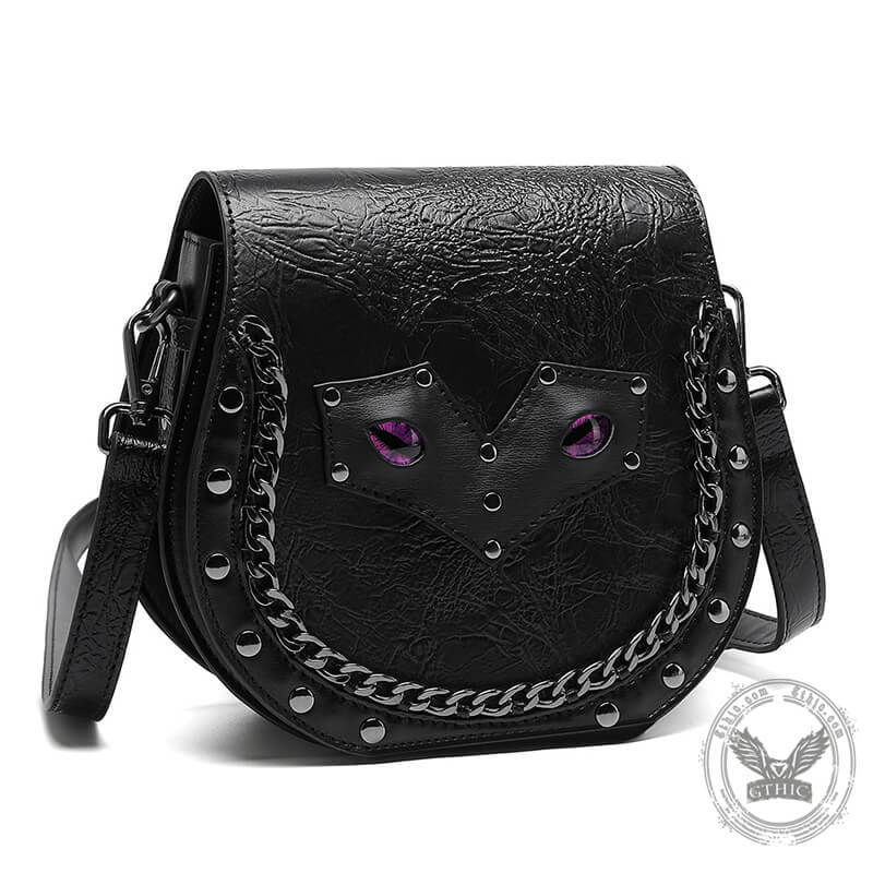 Gothic Bat Eye Pu Leather Punk Crossbody Bag