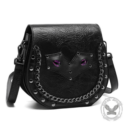 Gothic Bat Eye Pu Leather Punk Crossbody Bag