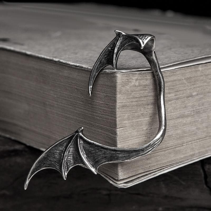 Gothic Bat Wing Sterling Silver Stud Earrings