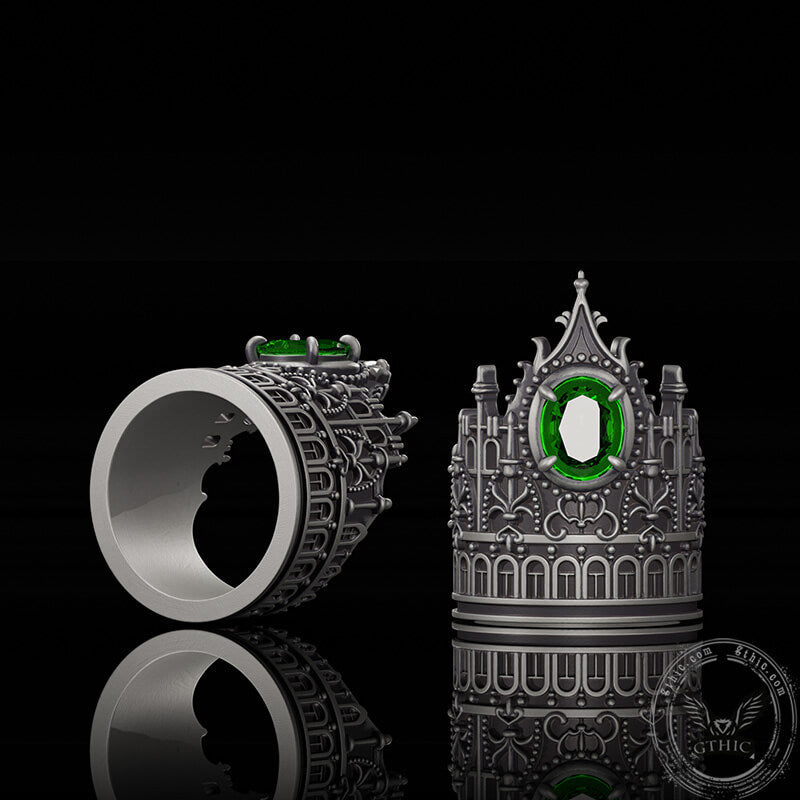 Gothic Castle Sterling Silver Ring