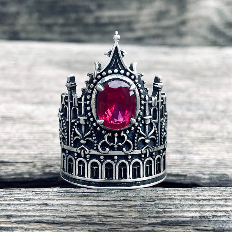 Gothic Castle Sterling Silver Ring