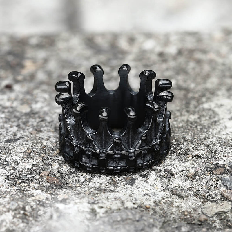 Gothic Crown Stainless Steel Punk Ring