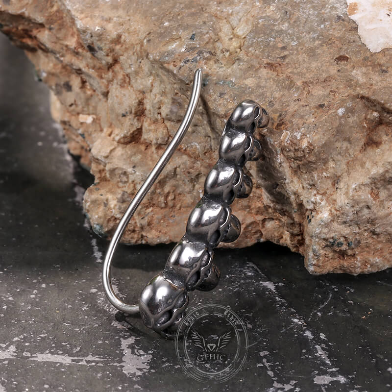 Gothic Evil Skull Design Stainless Steel Earrings