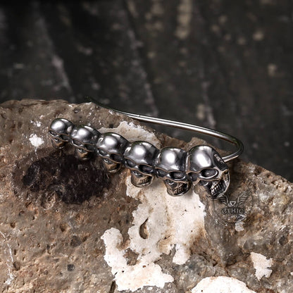 Gothic Evil Skull Design Stainless Steel Earrings
