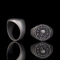 Gothic Memento Mori Letters Sterling Silver Skull Ring