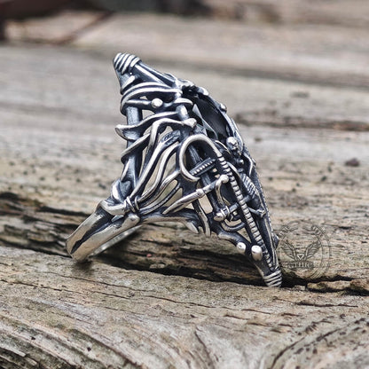 Gothic Skeleton Treasure Sterling Silver Ring