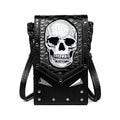 Gothic Skull Embroidered Leather Bag