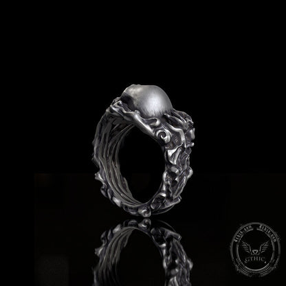 Gothic Skull Head Sterling Silver Ring