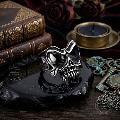 Gothic Skull Mask Stainless Steel Ring