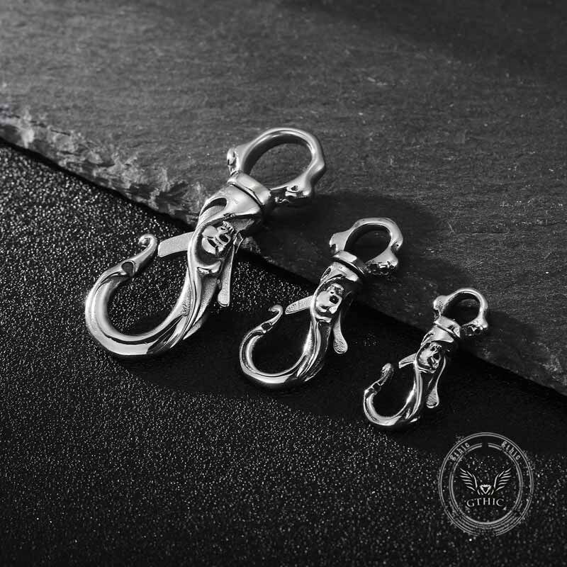 Gothic Skull Stainless Steel Keychain