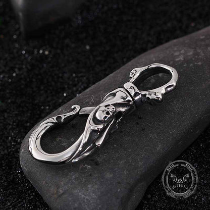 Gothic Skull Stainless Steel Keychain