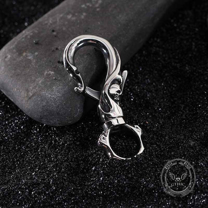 Gothic Skull Stainless Steel Keychain
