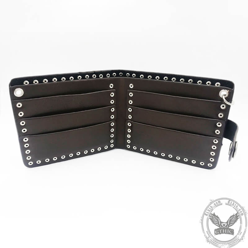Gothic Skull Sword Pu Leather Wallet