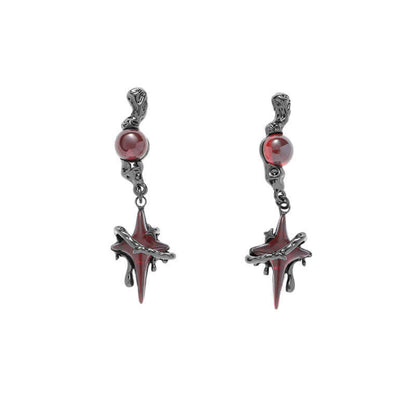 Gothic Thorns Four-pointed Star Alloy Jewelry Set