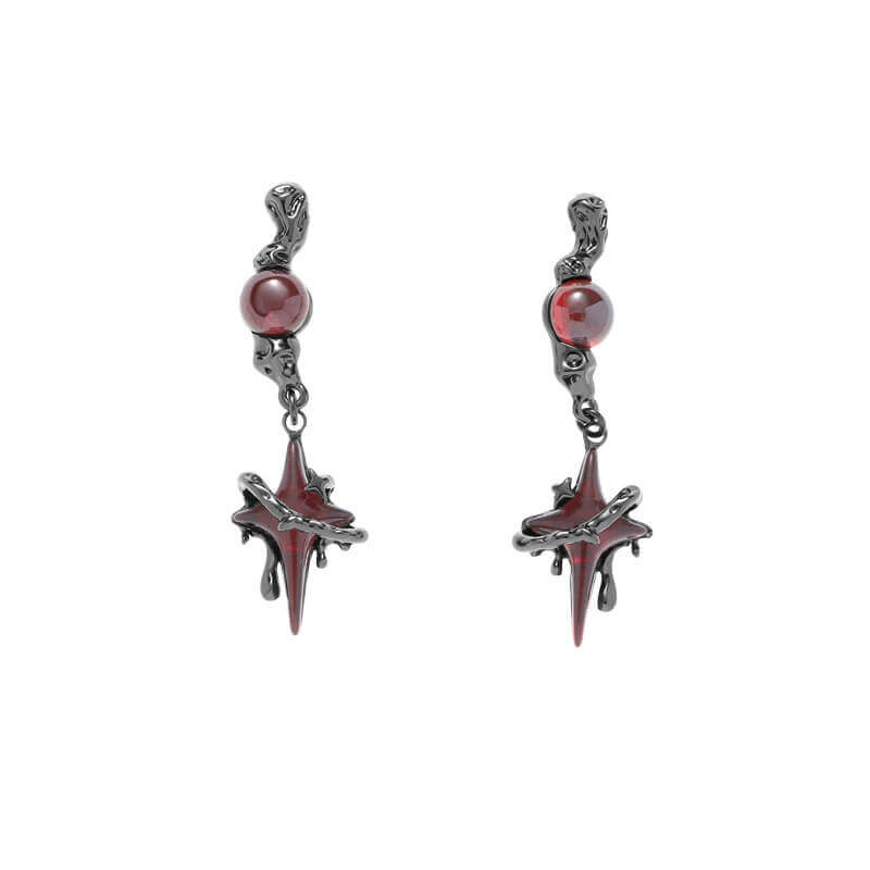 Gothic Thorns Four-pointed Star Alloy Jewelry Set