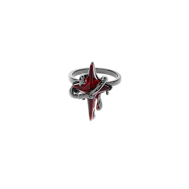 Gothic Thorns Four-pointed Star Alloy Jewelry Set
