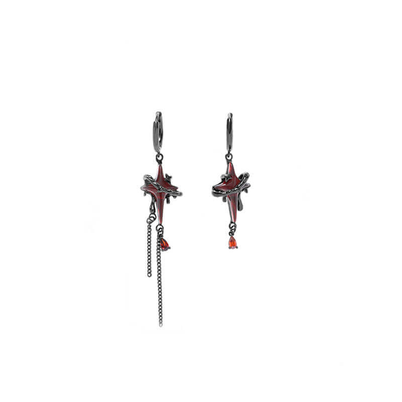 Gothic Thorns Four-pointed Star Alloy Jewelry Set