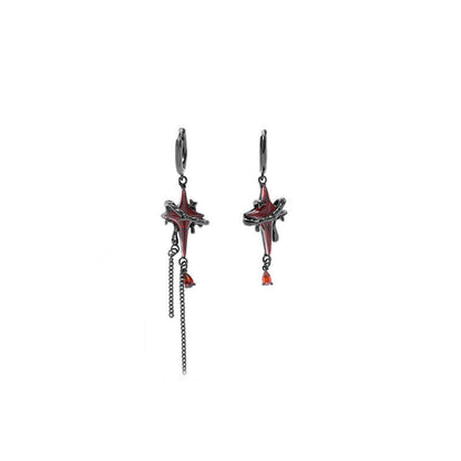 Gothic Thorns Four-pointed Star Alloy Jewelry Set
