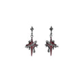 Gothic Thorns Four-pointed Star Alloy Stud Earrings