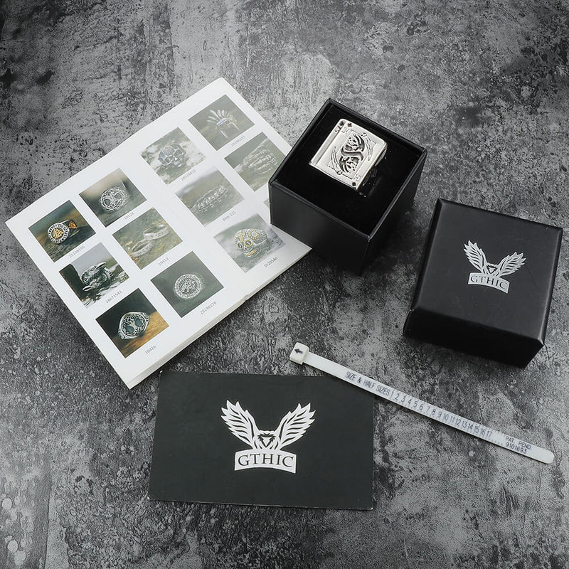 Grim Reaper Poker Stainless Steel Ring