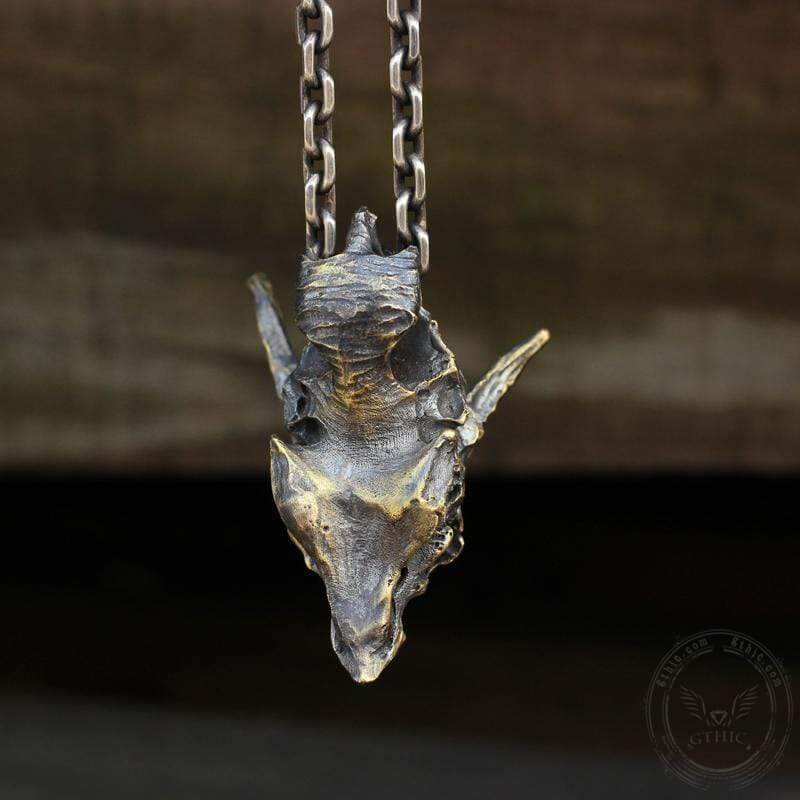 Dragon Sterling Silver Skull Necklace