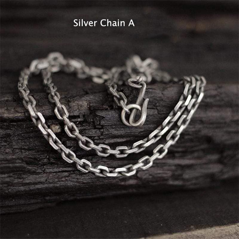 Dragon Sterling Silver Skull Necklace