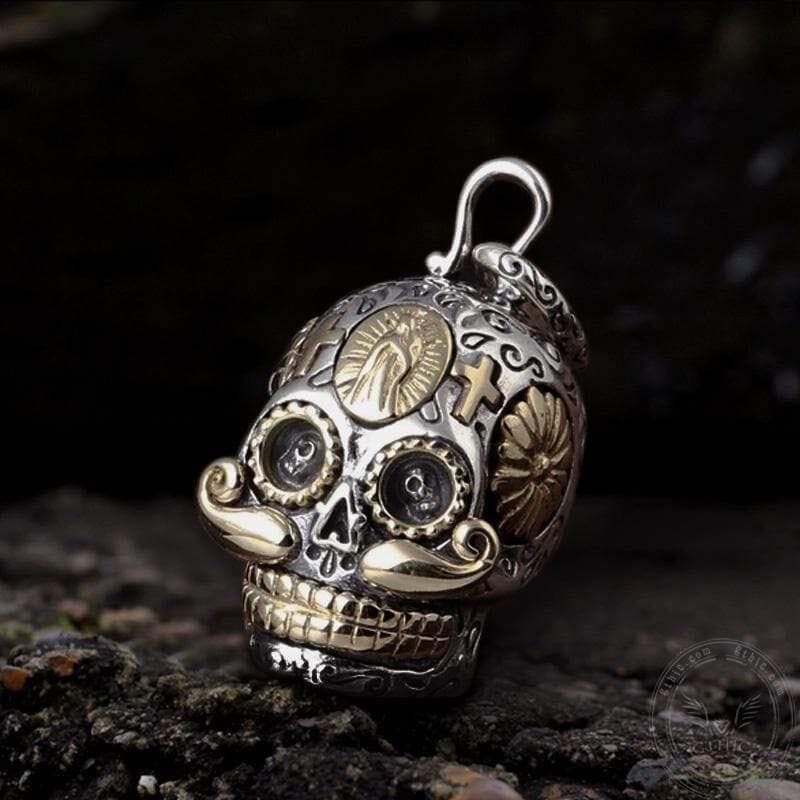 Hat Magic Sterling Silver Sugar Skull Pendant