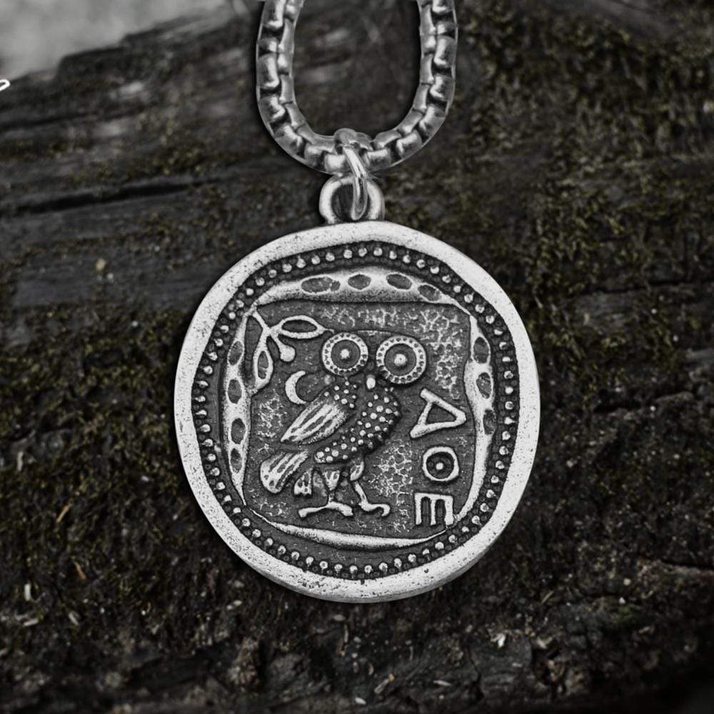 Owl Stainless Steel Coin Necklace