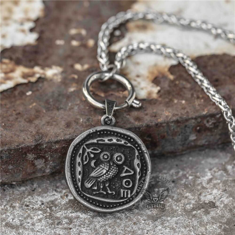 Owl Stainless Steel Coin Necklace