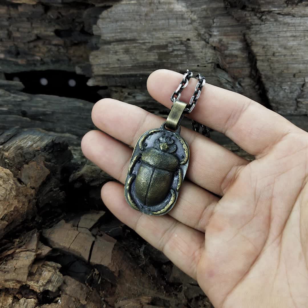 Beetle Brass Pendant