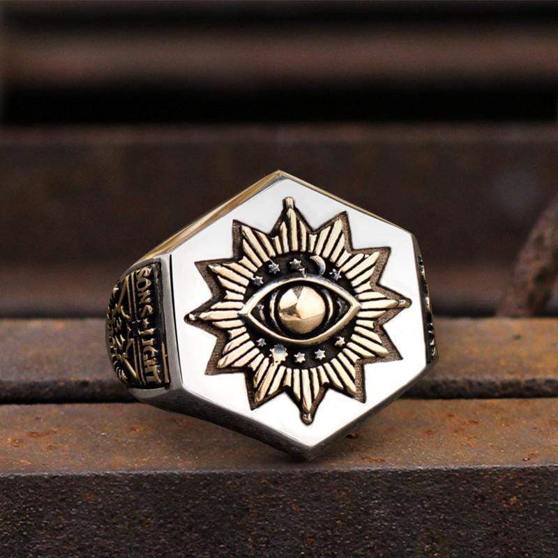 The All-seeing Eye of God Sterling Silver Masonic Ring