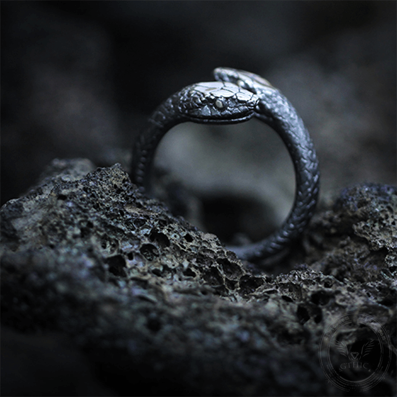 Greek Amphisbaena Sterling Silver Mythology Woman Ring