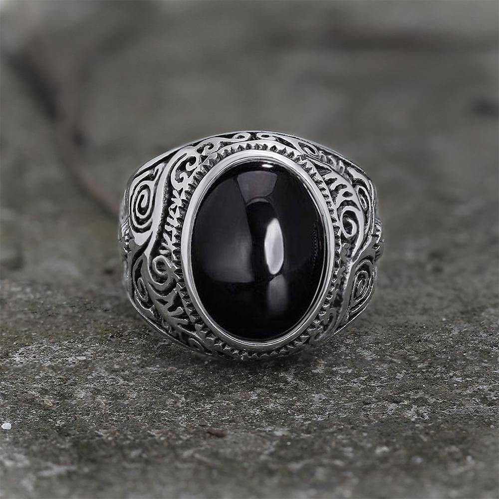 Pattern Gem Sterling Silver Ring