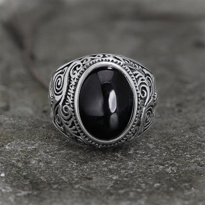 Pattern Gem Sterling Silver Ring