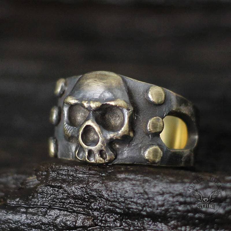 Punk Sterling Silver Skull Ring
