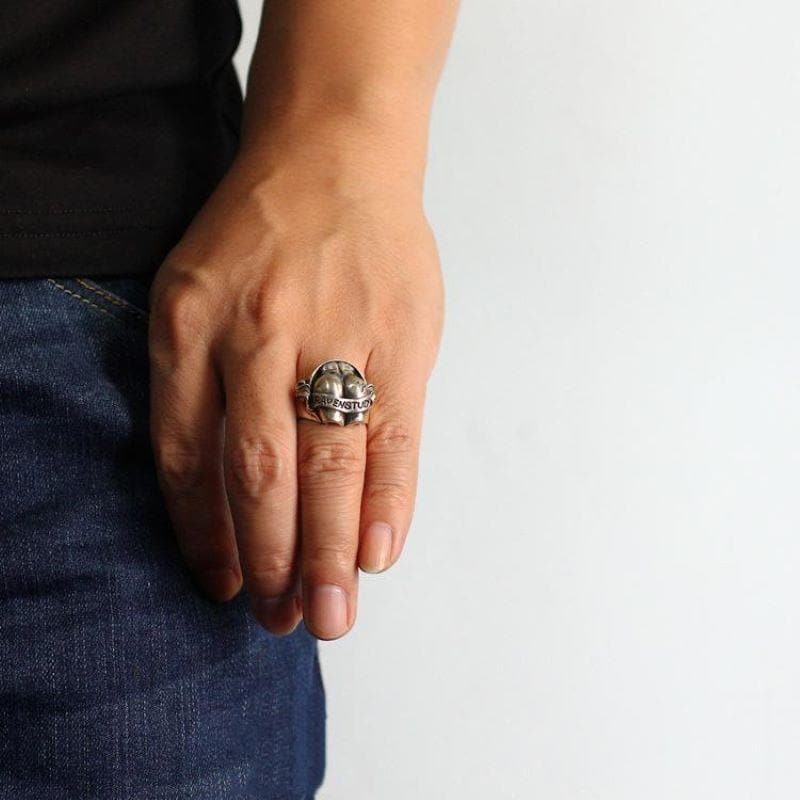 Butt Shaped Sterling Silver Ring