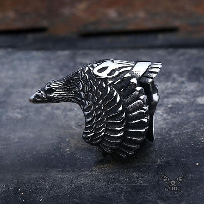 Crow 316l Stainless Steel Beast Ring