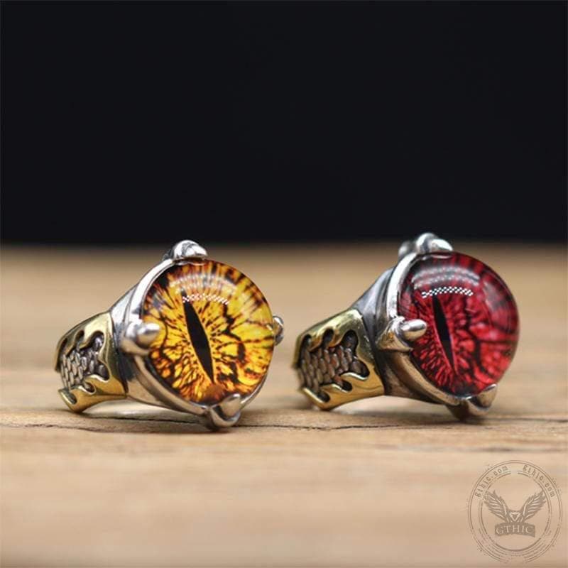 Eye of Sauron Sterling Silver Ring