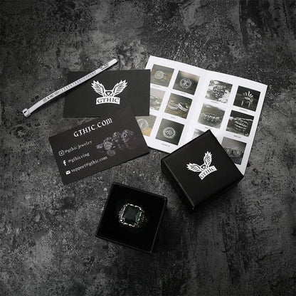 Gothic Crown Stainless Steel Cz Ring