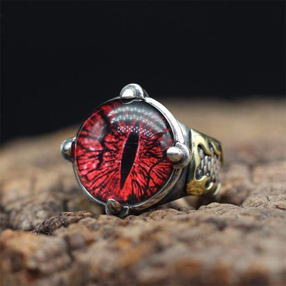 Eye of Sauron Sterling Silver Ring
