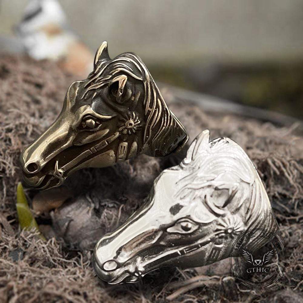 Horse Head Sterling Silver Animal Ring