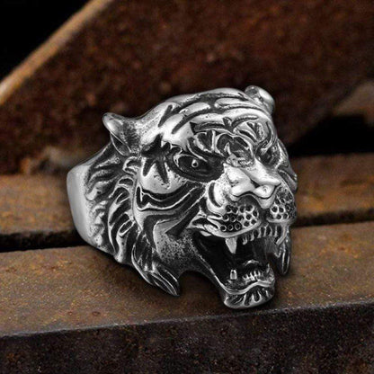 Tiger Stainless Steel Animal Ring