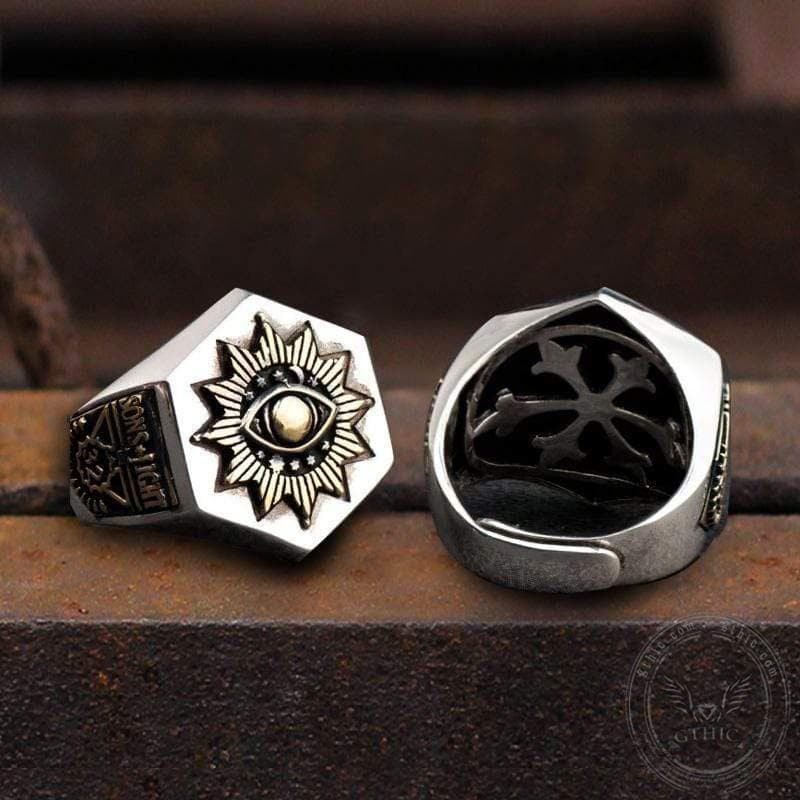 The All-seeing Eye of God Sterling Silver Masonic Ring