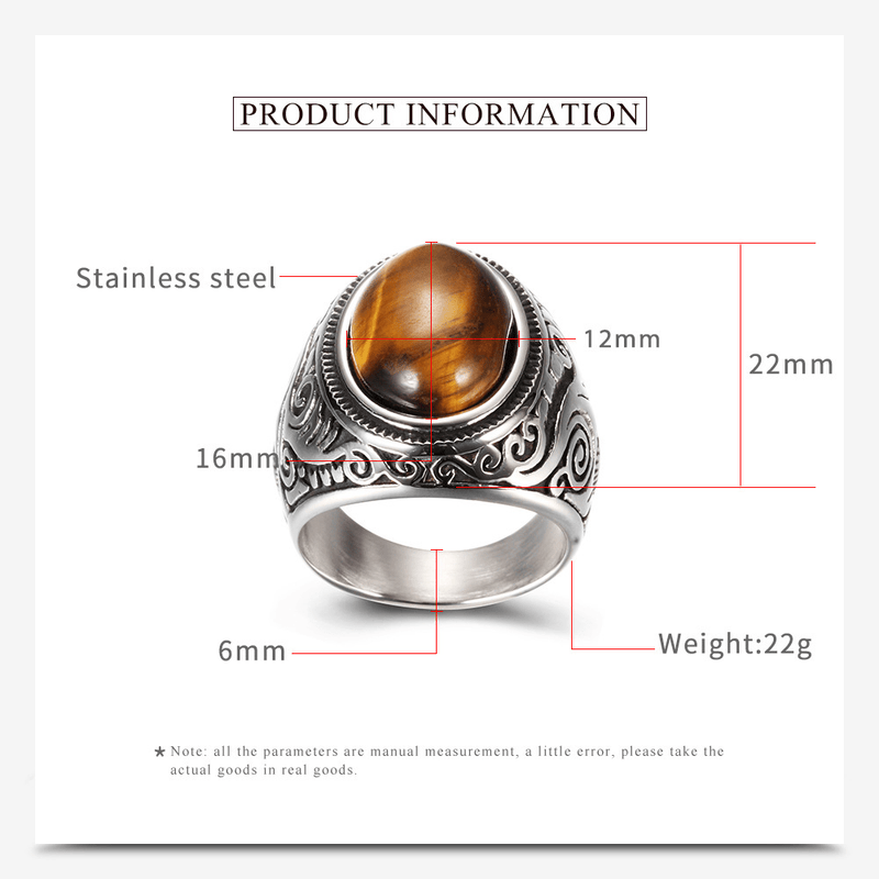 Pattern Gem Sterling Silver Ring