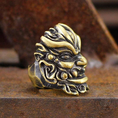 Warrior Chi You Brass Mythology Ring