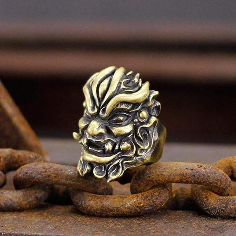 Warrior Chi You Brass Mythology Ring